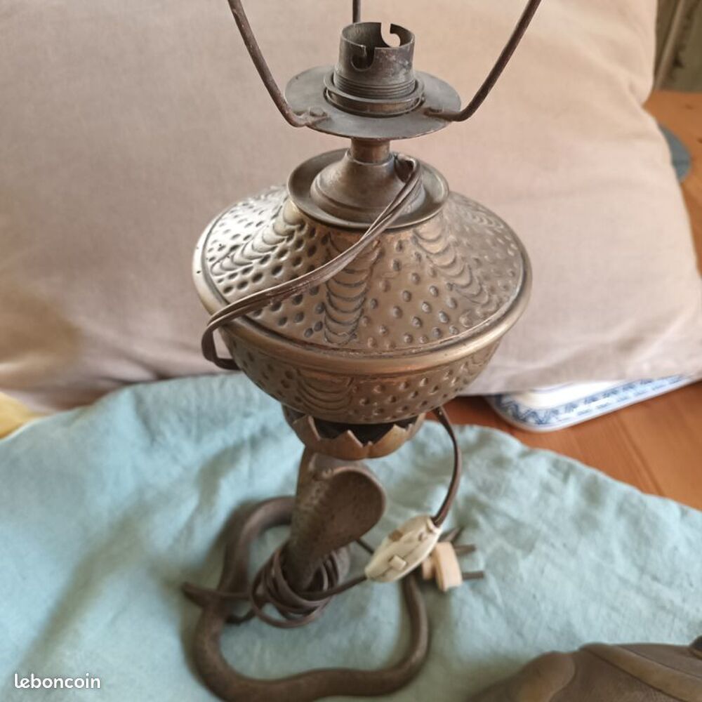 lampe serpent laiton cobra inde asie reptile indien animal Décoration