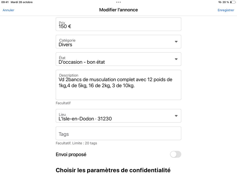 Banc de musculation Sports