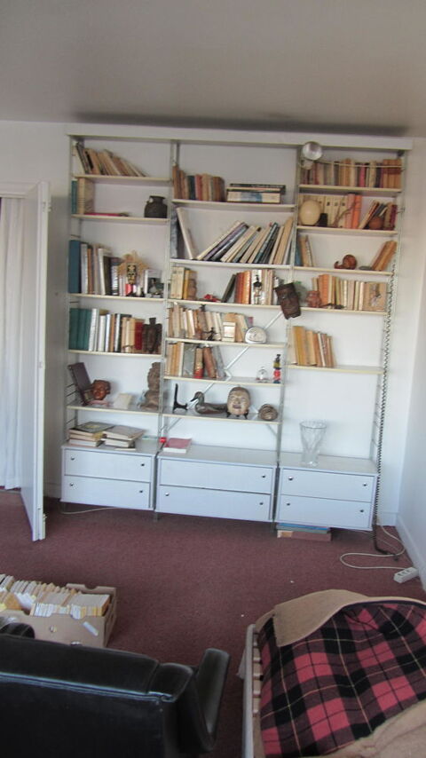 Bibiliothques mtal - bois annes 70 0 Paris 10 (75)