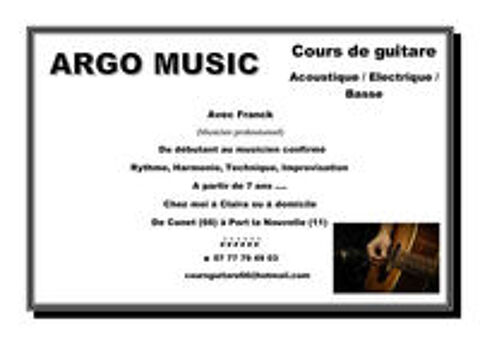   Cours de guitare   à Sigean et alentours (11) 