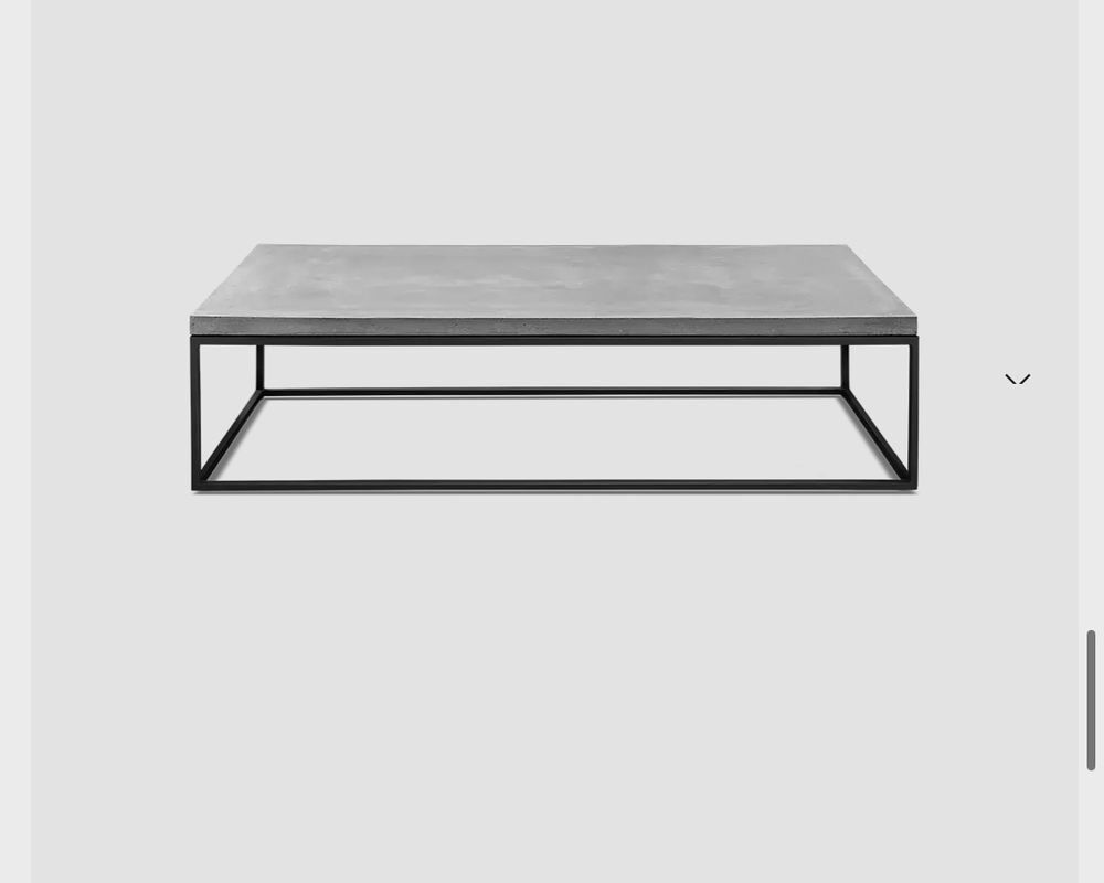Table basse b&eacute;ton rectangulaire Meubles