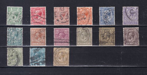 Timbres EUROPE-Grande Bretagne-GB-1912-20 YT 139  152 14 Lyon 5 (69)