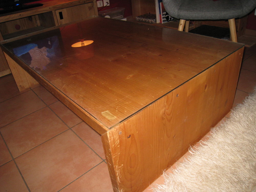 Table basse en bois massif pin Scandinave Meubles