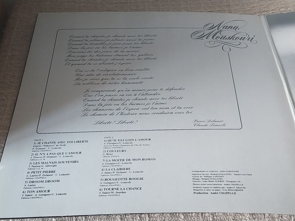 NANA MOUSKOURI Qu'il' est loin l'amour 1981 Vinyle 33T CD et vinyles