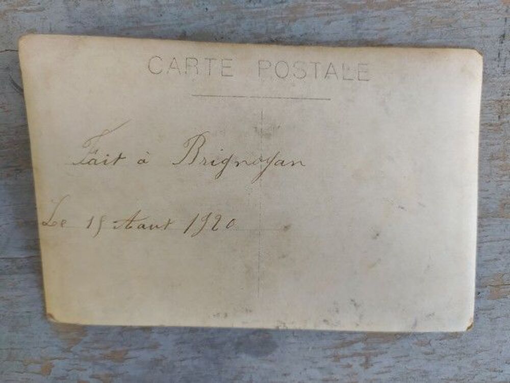 CPA PHOTO BRIGOGNAN 1920 Cuisinier Serveuse Commerce 