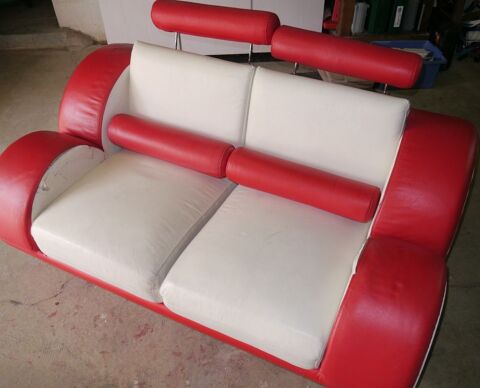 Canap� relax + fauteuil - cuir + PVC � restaurer 110 Saulxures-l�s-Nancy (54)