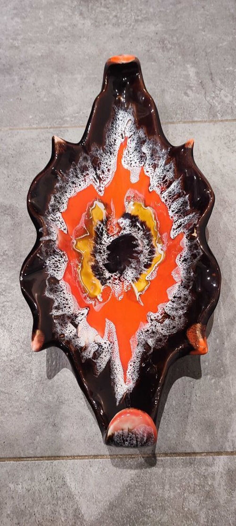 Centre de table c&eacute;ramique flamm&eacute;e Vallauris 