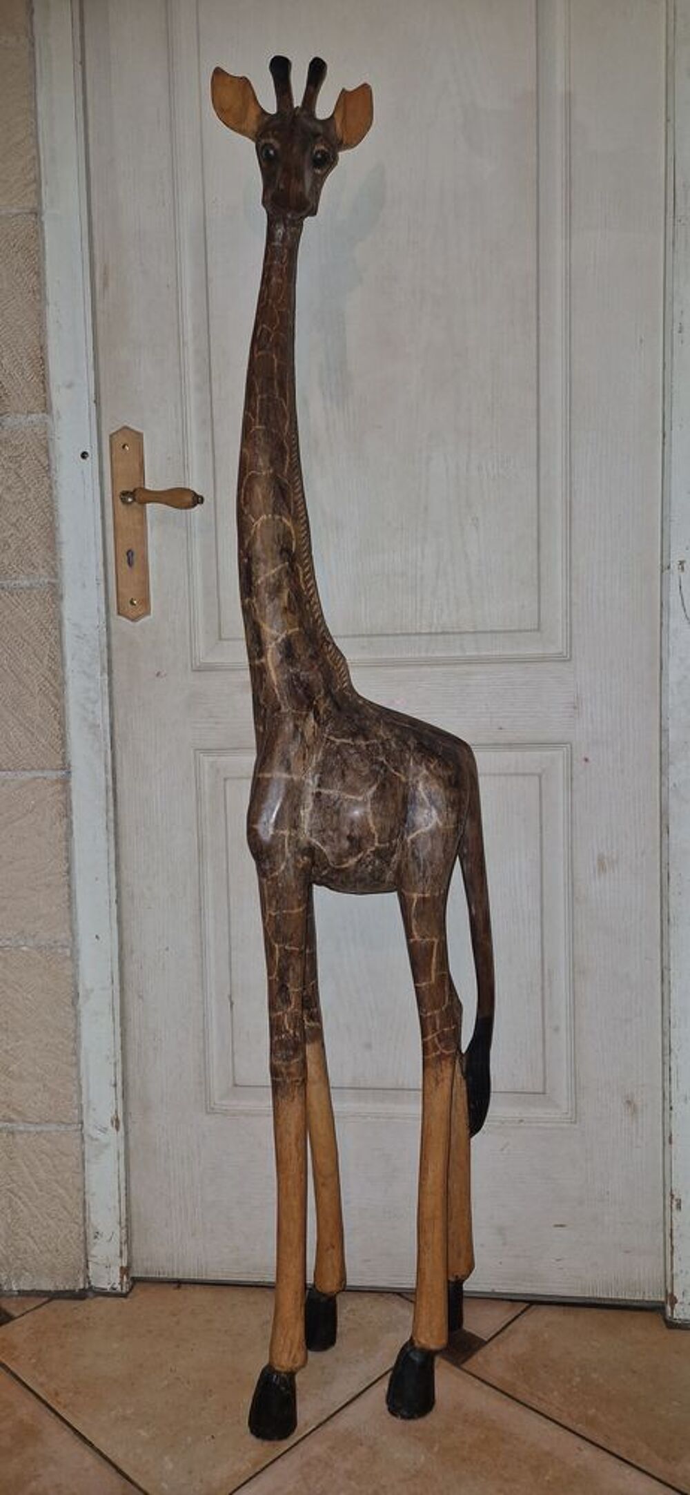 Girafe bois massif Décoration