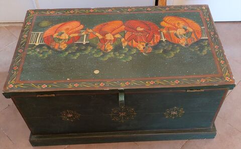 Coffre Indien ancien, bois massif. 380 Versailles (78)
