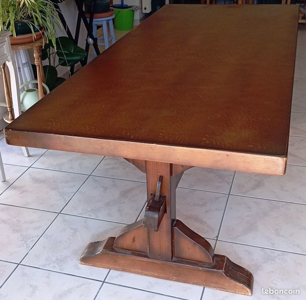 Etabli / tableTRES solide bois massif 2m21x0m91 hauteur 76cm Bricolage