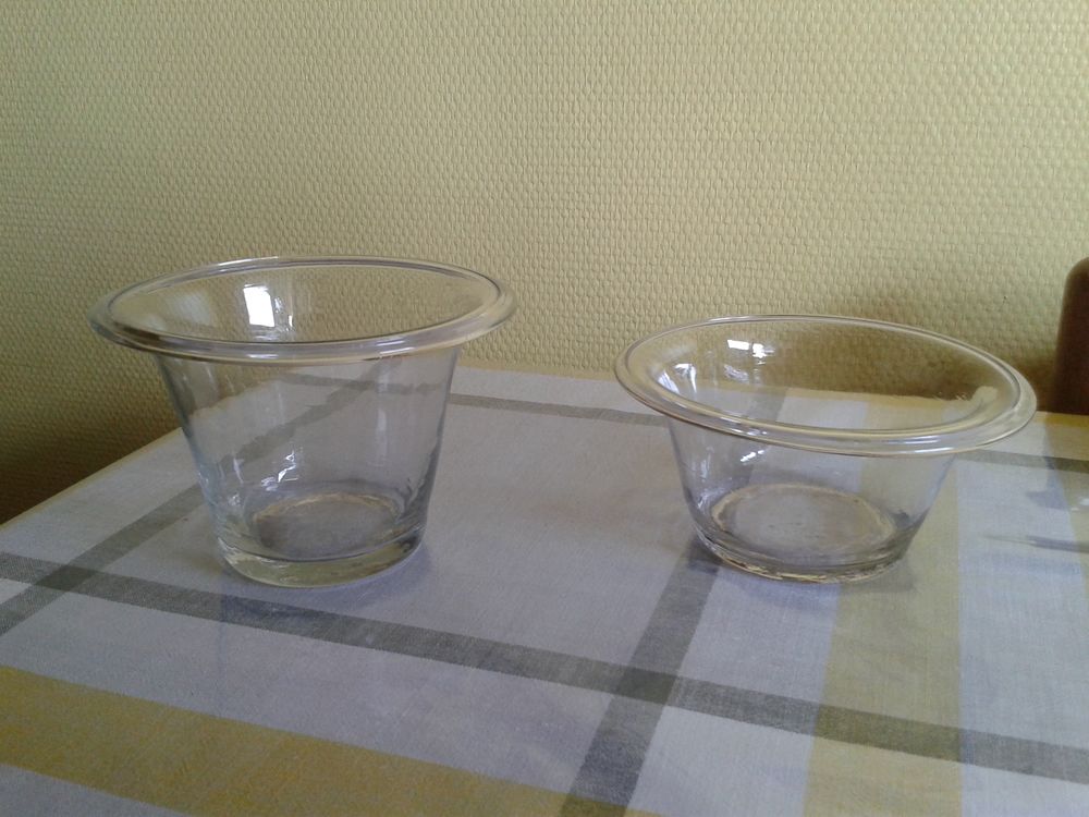 verrines anciennes en verre souffl&eacute; XVII&egrave;me Cuisine