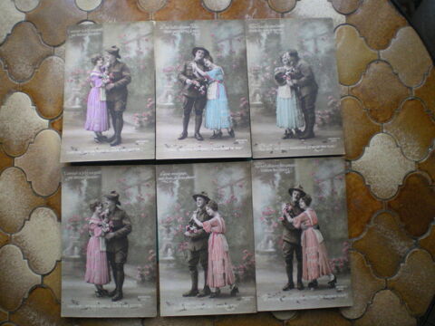 Cartes postales sur le thme des soldats amricains 1914. 6 Caen (14)