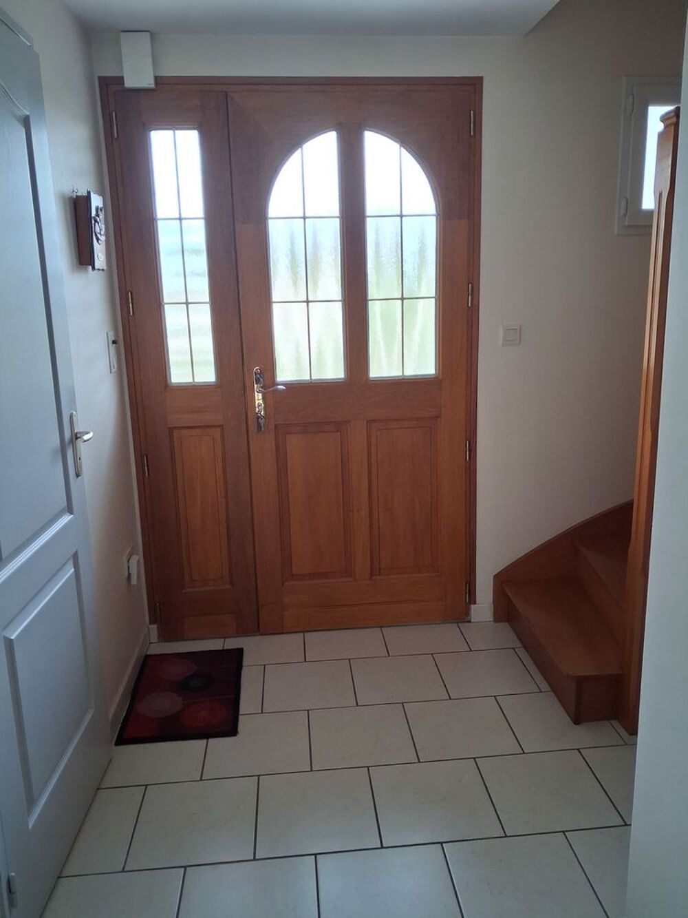 Porte d'entr&eacute;e bois Bricolage