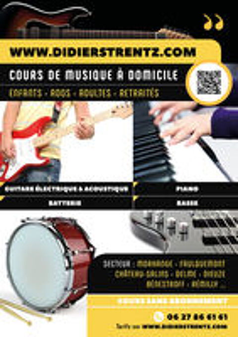   Cours de Guitare , Piano , Basse , Batterie 
