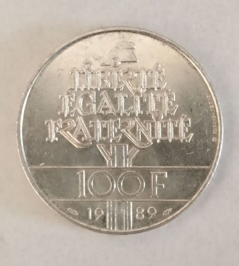 Pice de 100 francs 1989. Argent. 20 Vierzon (18)