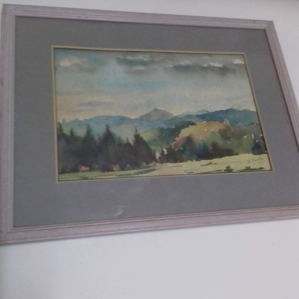 7 Aquarelles encadr&eacute;es Décoration
