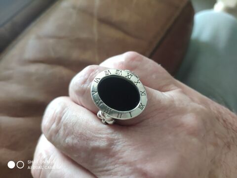 Bague en argent et pierre onyx  72mm 50 Dgagnac (46)