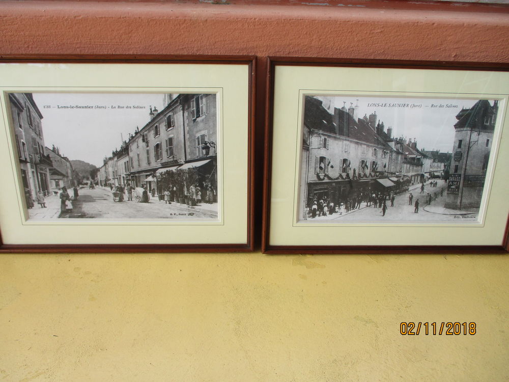 2 Photos Encadr&eacute;es Lons le Saunier Rue des Salines. Décoration