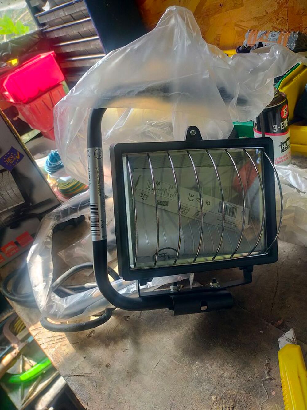 Projecteur de Chantier Professionnel 500 W Neuf Décoration