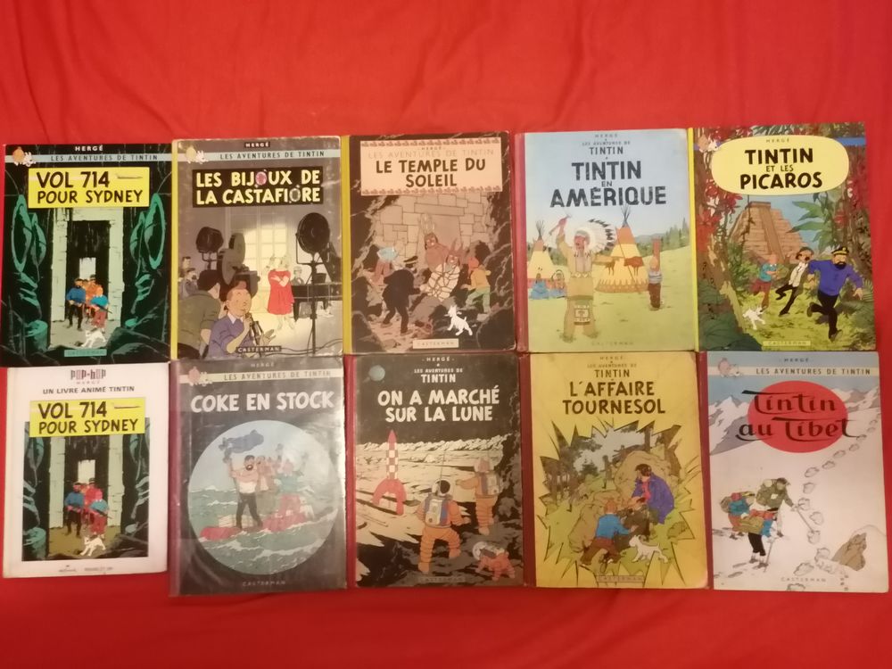 10 anciennes et rare bandes dessin&eacute;es Tintin eo 