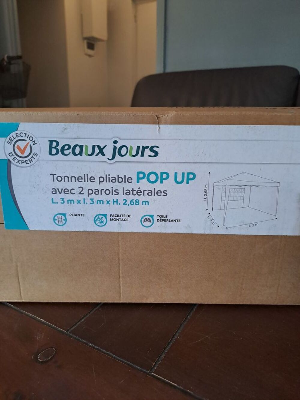 Tonnelle de jardin pliable 3m &times;3m Jardin