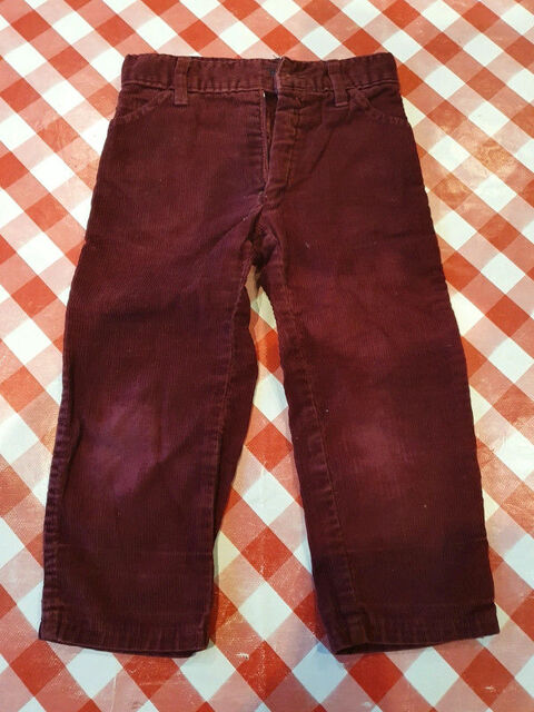 Pantalon velours bordeaux - 2 ans 1 Aubvillers (80)