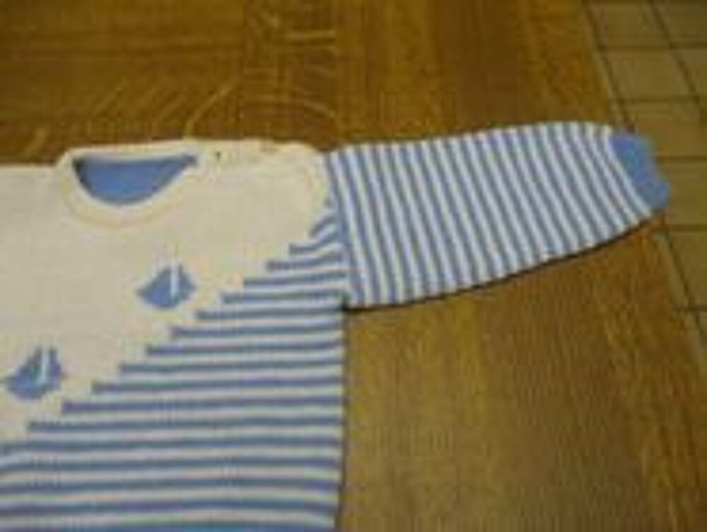 Pull marin blanc raye bleu fait main 6 mois Vêtements enfants