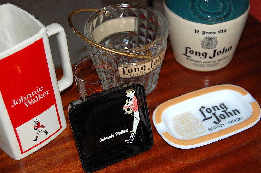 pichet vintage de bar scotch whisky long john jhonnie walker Décoration