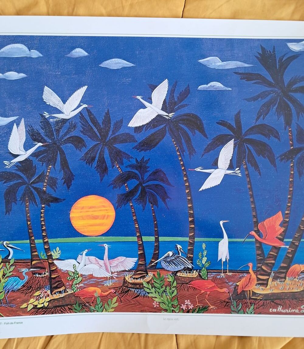 tableau de Catherine Gallian Saint-Clair sur papier glac&eacute; Décoration