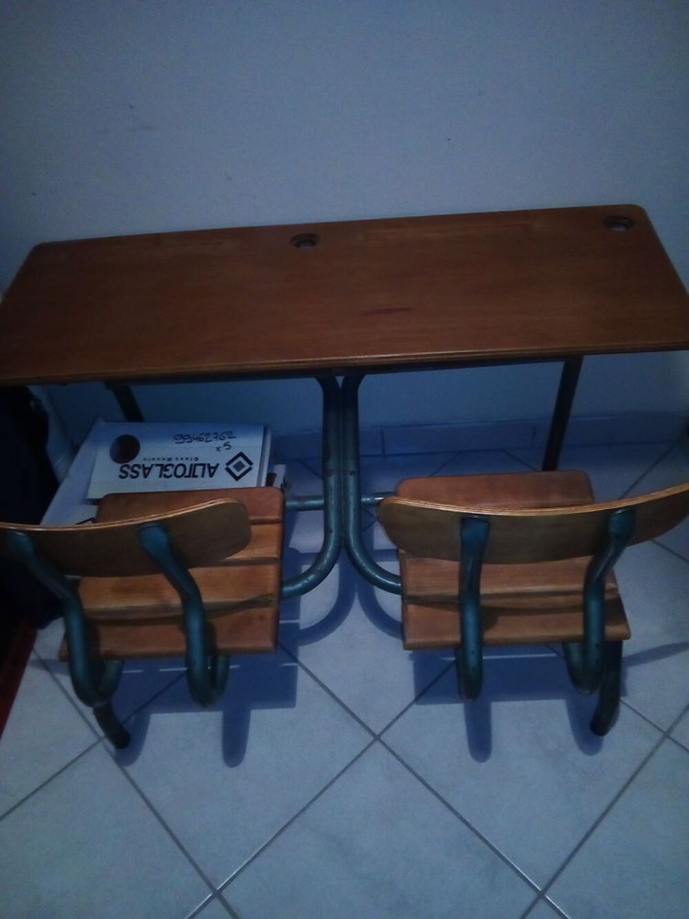 ancien bureau d'&eacute;cole 2 places Meubles