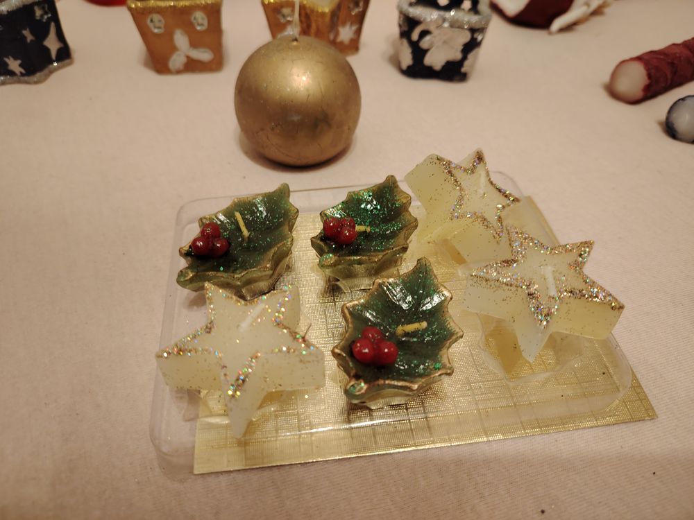 LOT DE BOUGIES POUR NO&Euml;L Décoration