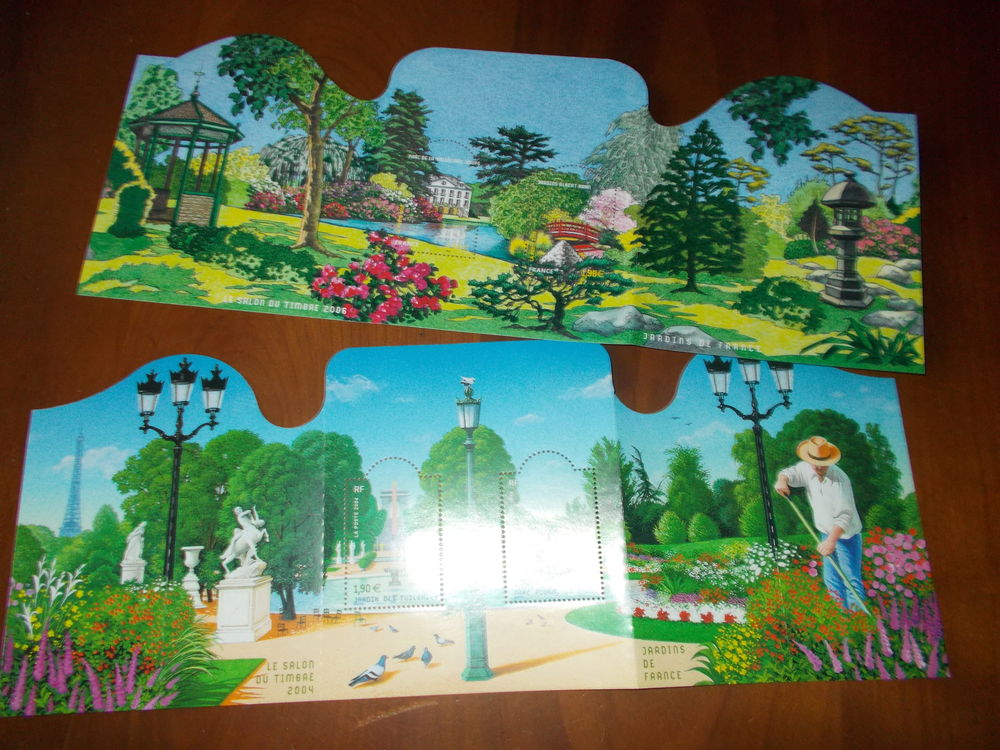 plaquettes de timbres les "Jardins de France" 