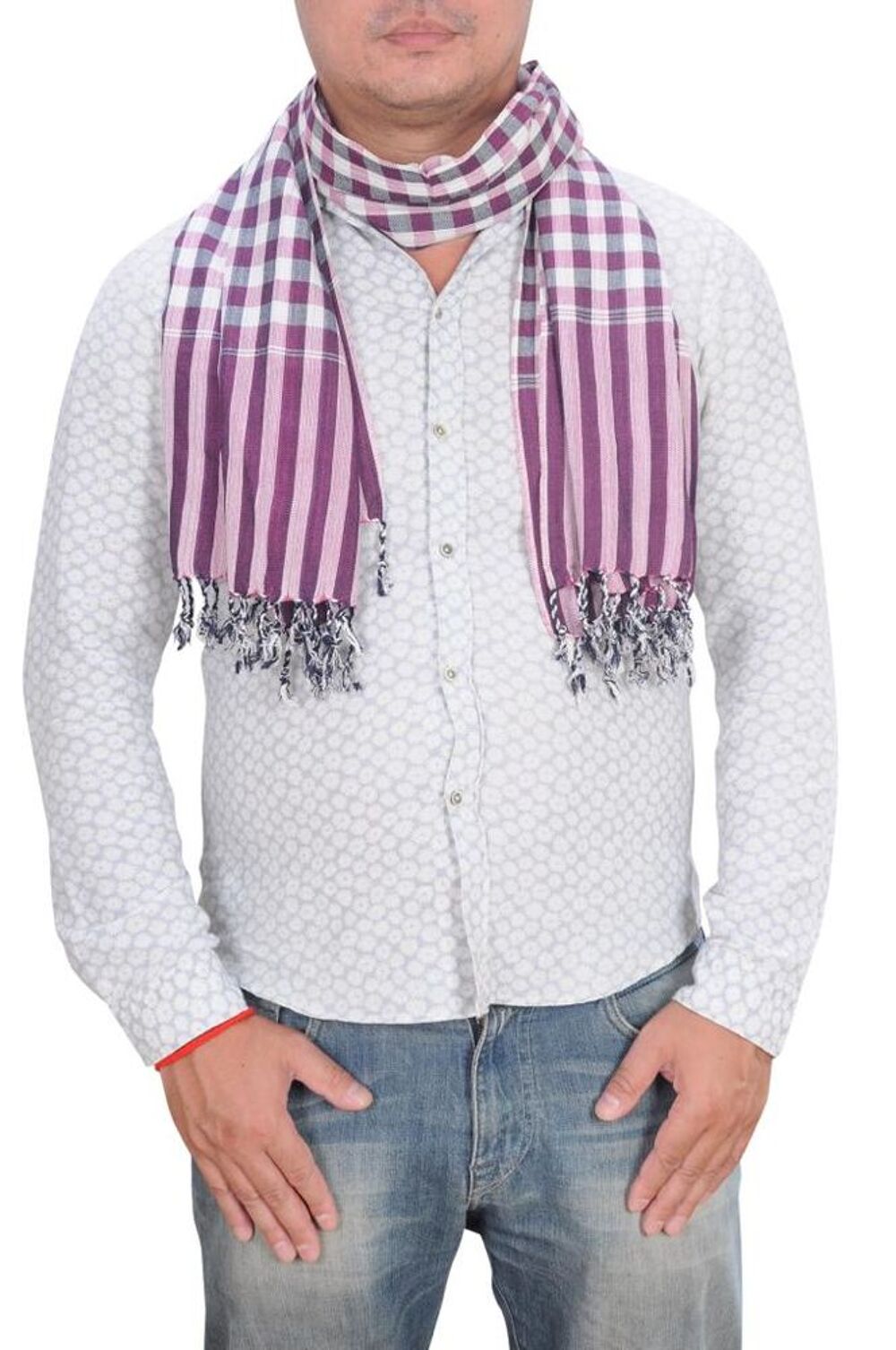 Echarpe Homme en coton, krama, foulard traditionnel khmer Vêtements