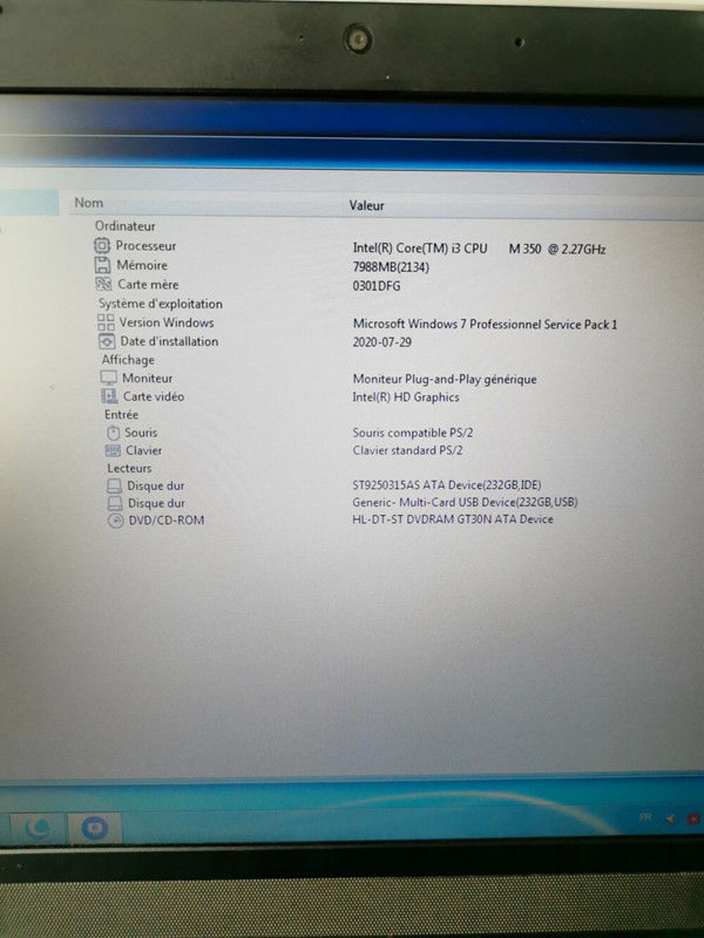 PC Lenovo Thinkpad Edge E350- 15'6 - I3 CPU-Bon &eacute;tat Matériel informatique