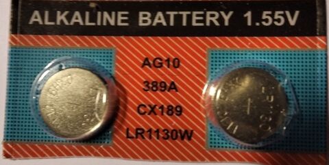 Piles bouton AG10 / LR1130 / CX189 / 389A neuves (lot de 2) 1 Balma (31)
