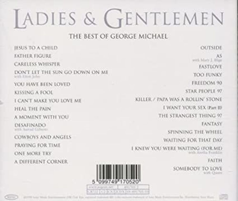Ladies &amp; Gentlemen Double CD, Titres suppl&eacute;mentaires George CD et vinyles
