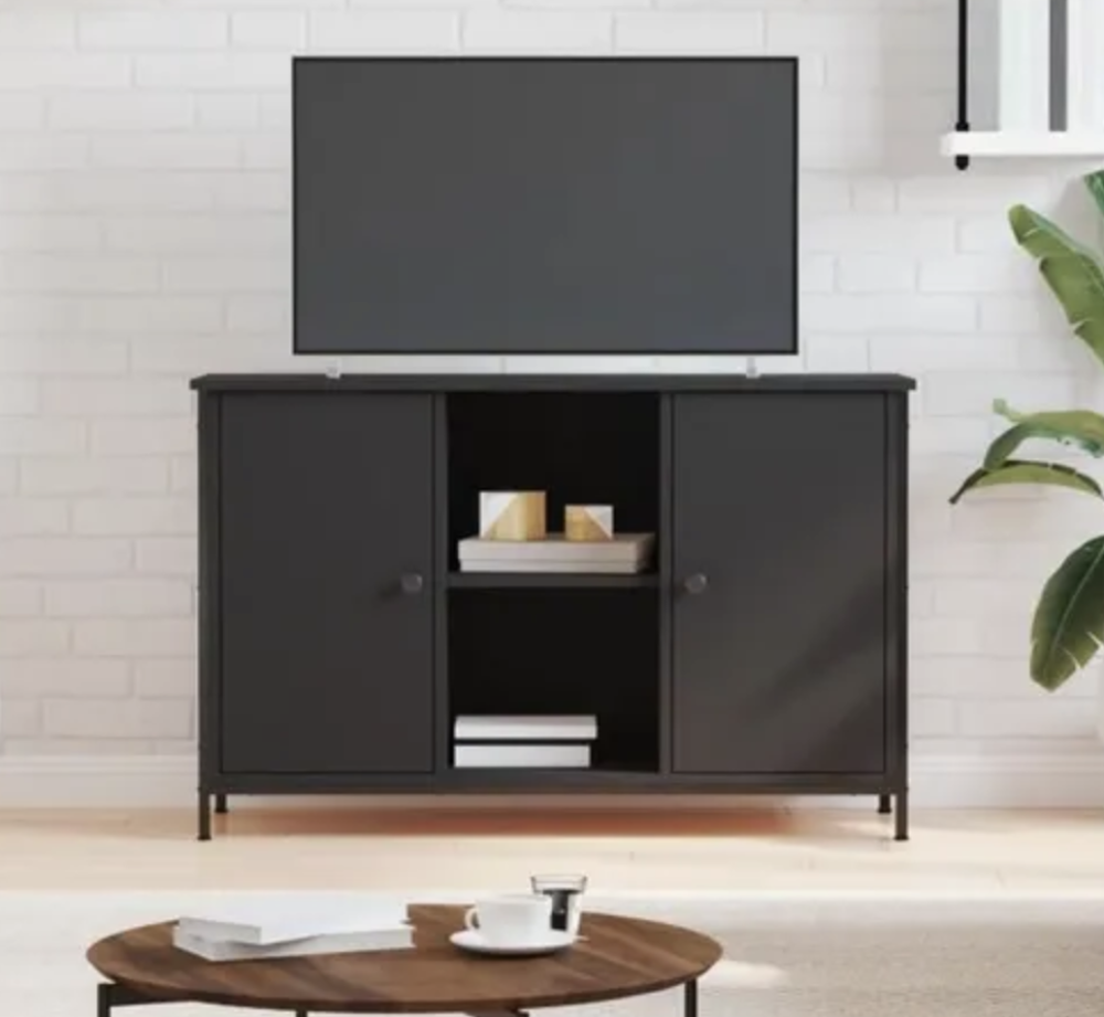 - Meuble TV noir 100x35x65 cm Meubles