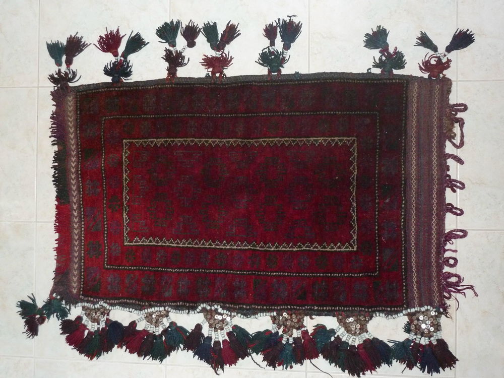Tapis de selle Iran fait main, parfait &eacute;tat, 110x68 Décoration