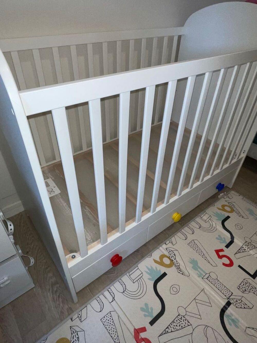 Lit b&eacute;b&eacute; &agrave; tiroir IKEA GONATT Mobilier enfants