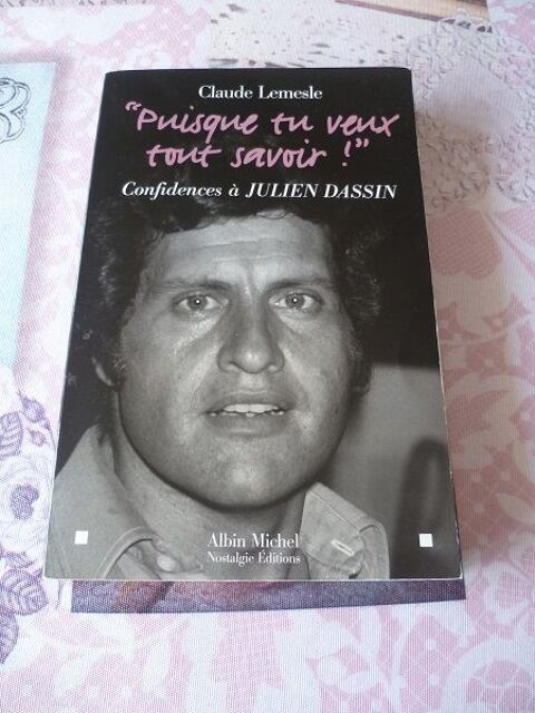 Livre Joe Dassin Puisque tu veux tout savoir Albin michel no 9 Hauconcourt (57)