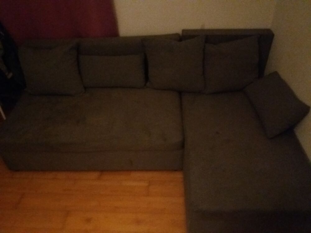 canape gris convertible avec possibilite de rangement Meubles
