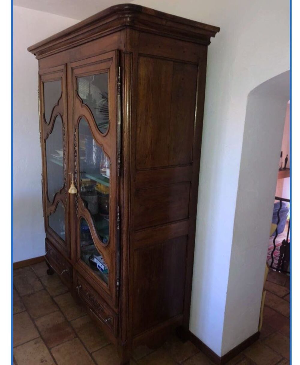 tr&egrave;s belle armoire ancienne vitrine en bois Meubles