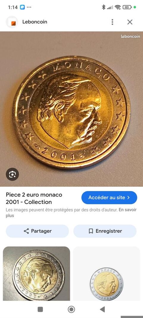 Pi�ce de 2� monaco  20 Remiremont (88)