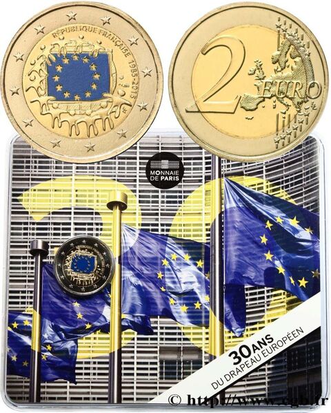 2 euro NEUVE Commémo France 2015  30 ANS DRAPEAU UE   (coffr 110 Versailles (78)
