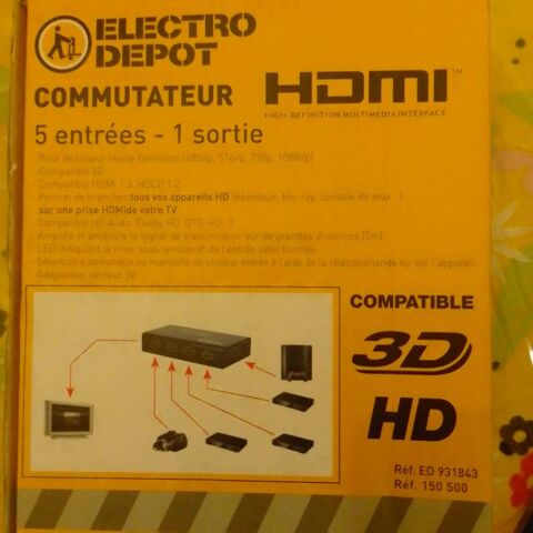 commutateur HDMI. 5 entr�es, 1 Sortie. 
Comme neuf 7 Bourg-la-Reine (92)