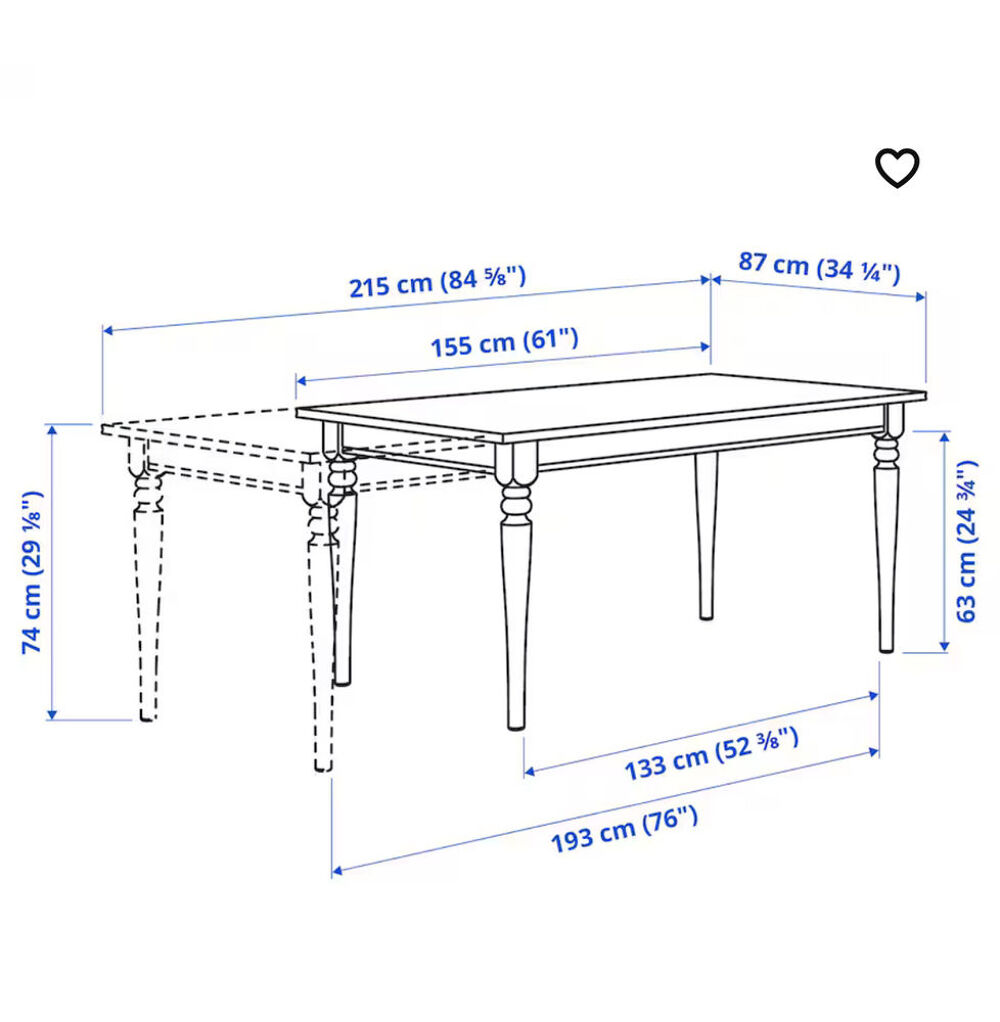 Table IKEA ingatorp Meubles