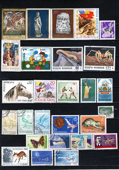 lot de 71 timbres de ROUMANIE 3 Les glisottes-et-Chalaures (33)