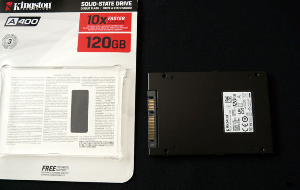 DISQUE SSD Marque KINGSTON 120 Go (A400) sous Blister neuf Matériel informatique