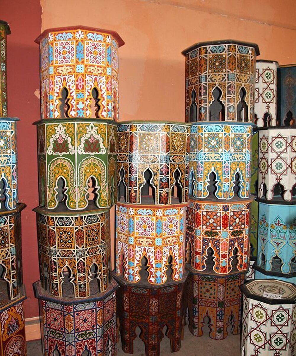 bois peint marocain Meubles