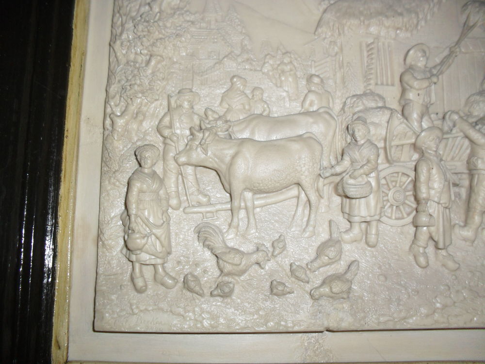 TABLEAU ANCIEN FONTAINE P&Eacute;TRIFIANTE C.FBECKER Décoration